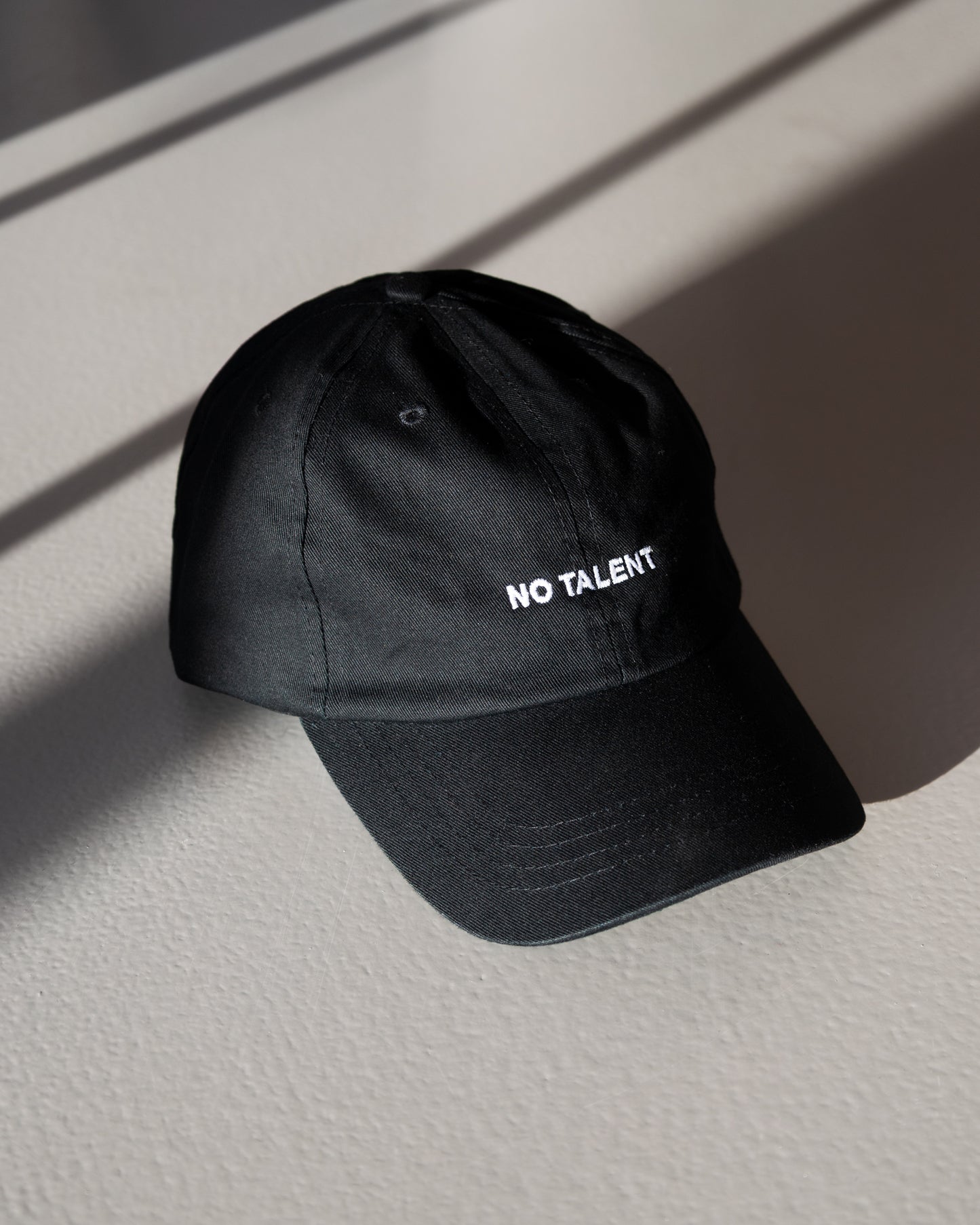 No Talent Studio "Basic Black Cap Low Profile"