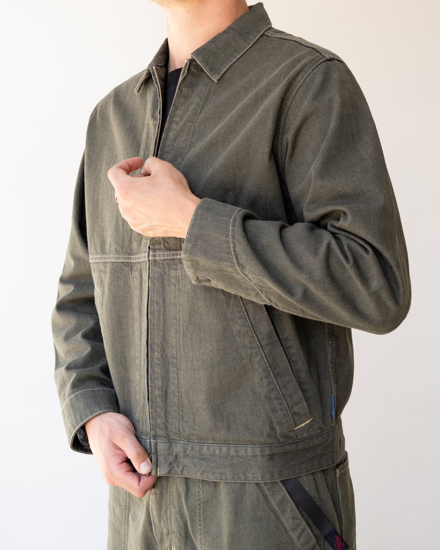 Gramicci "Japanese Slub Denim Jacket Dark Sage"