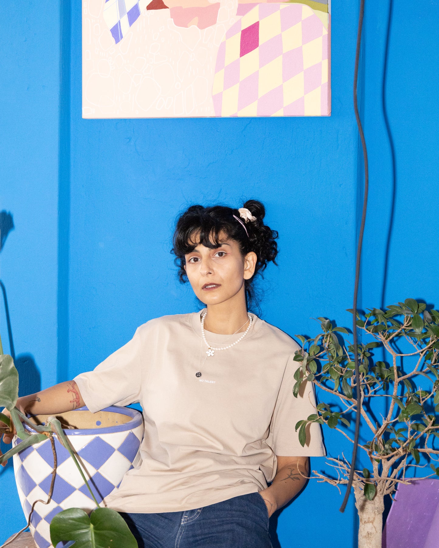 No Talent Studio "Basic Beige T-Shirt"