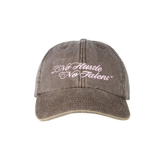 No Talent Studio "No Hustle No Talent Cap Brown"