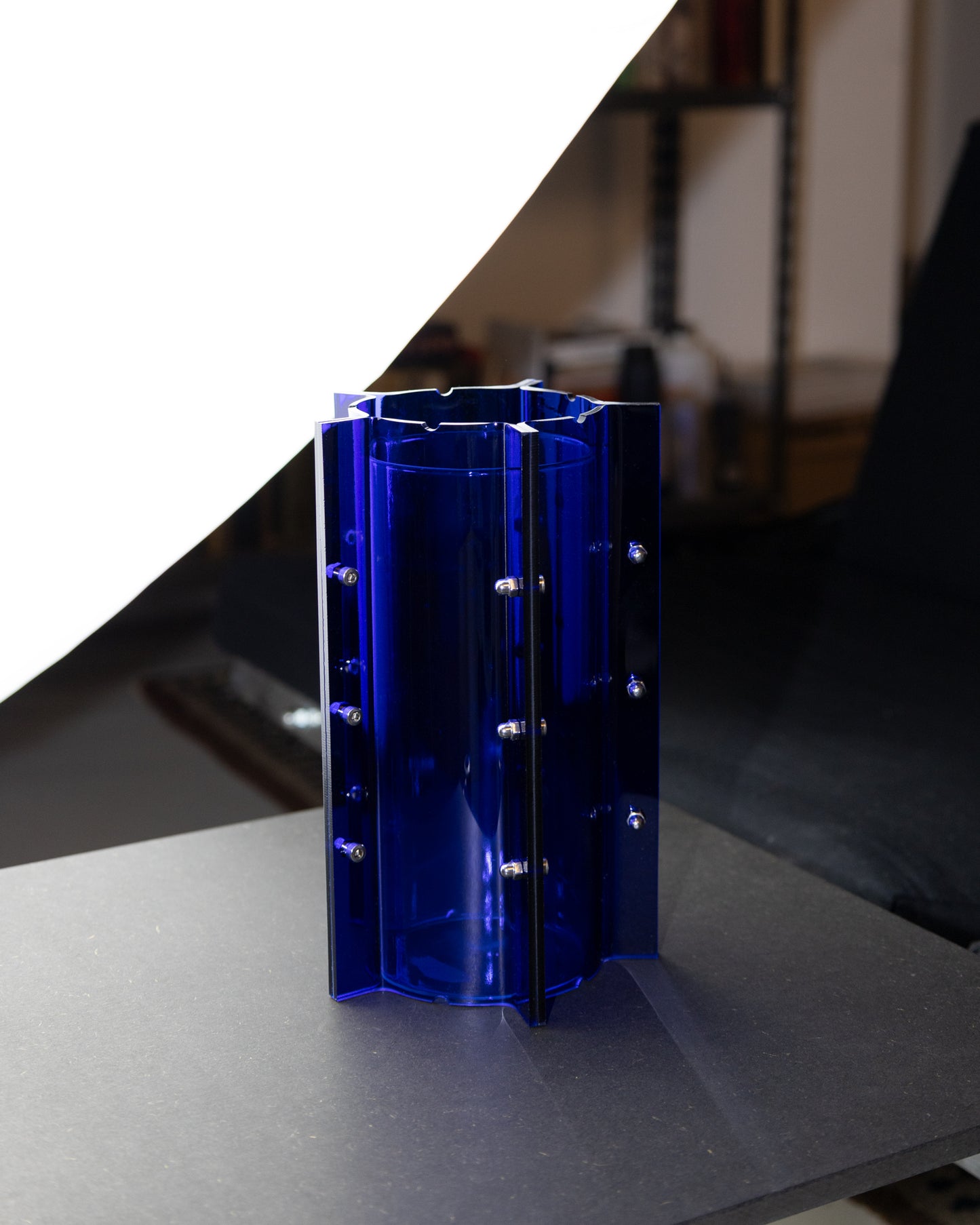 Jesse Jacobsen, Bent Bischoff "Vieleck Vase Blue"