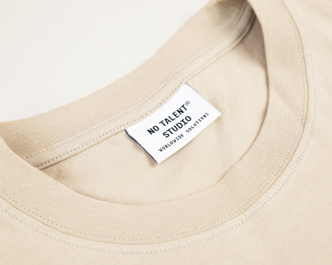No Talent Studio "Basic Beige T-Shirt"