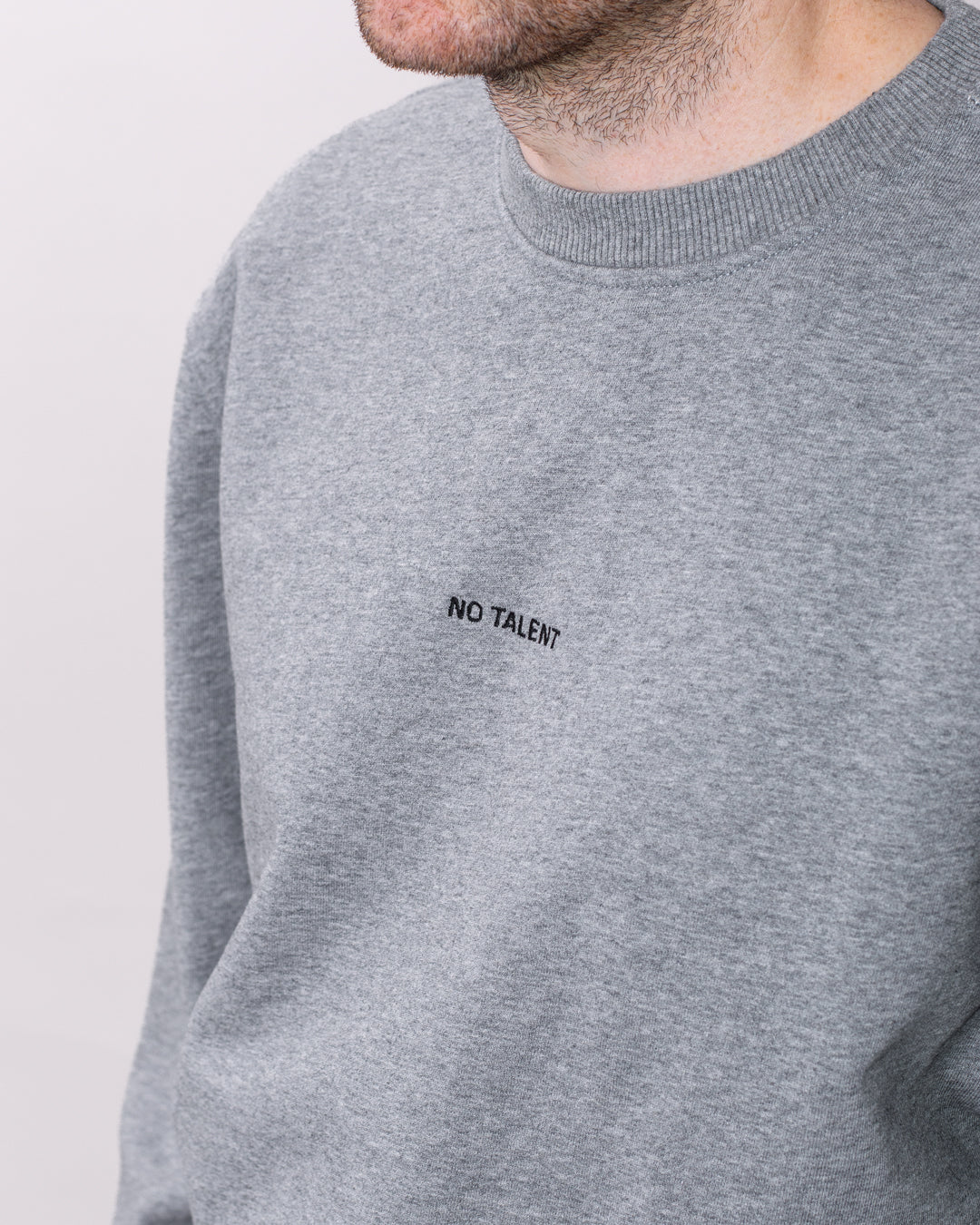 No Talent Studio "Basic Sweater (Sports Grey & Black)"