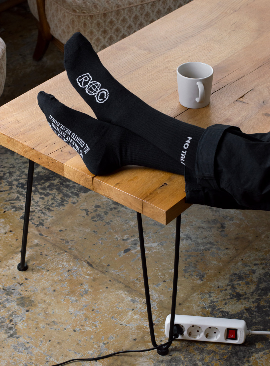 No Talent Studio "RWWC Socks Black"