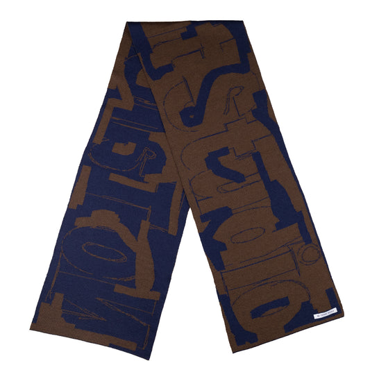 No Talent Studio "Studio Scarf FW25 Brown/Blue"