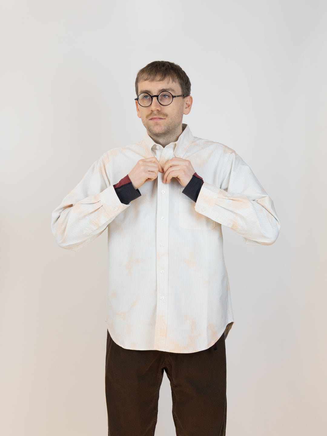 Gramicci "Classic Oxford Bleached Shirt Stripe"
