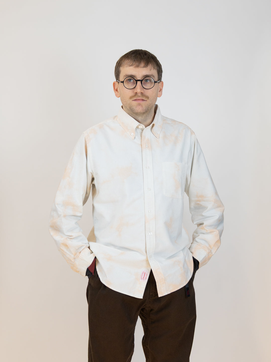 Gramicci "Classic Oxford Bleached Shirt Stripe"