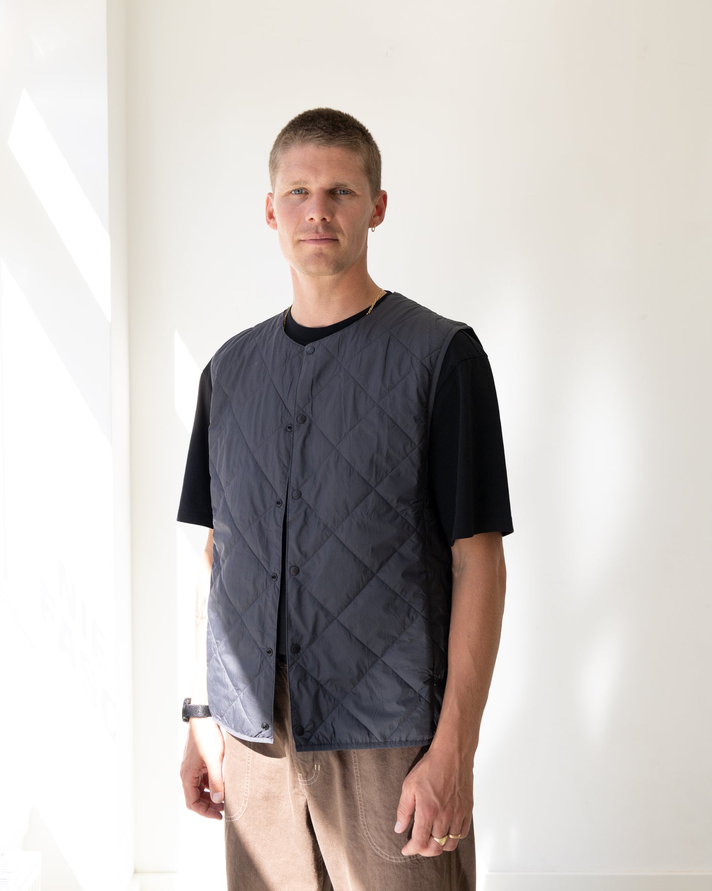 Gramicci "Thermal Insulation Quilted Vest Black"