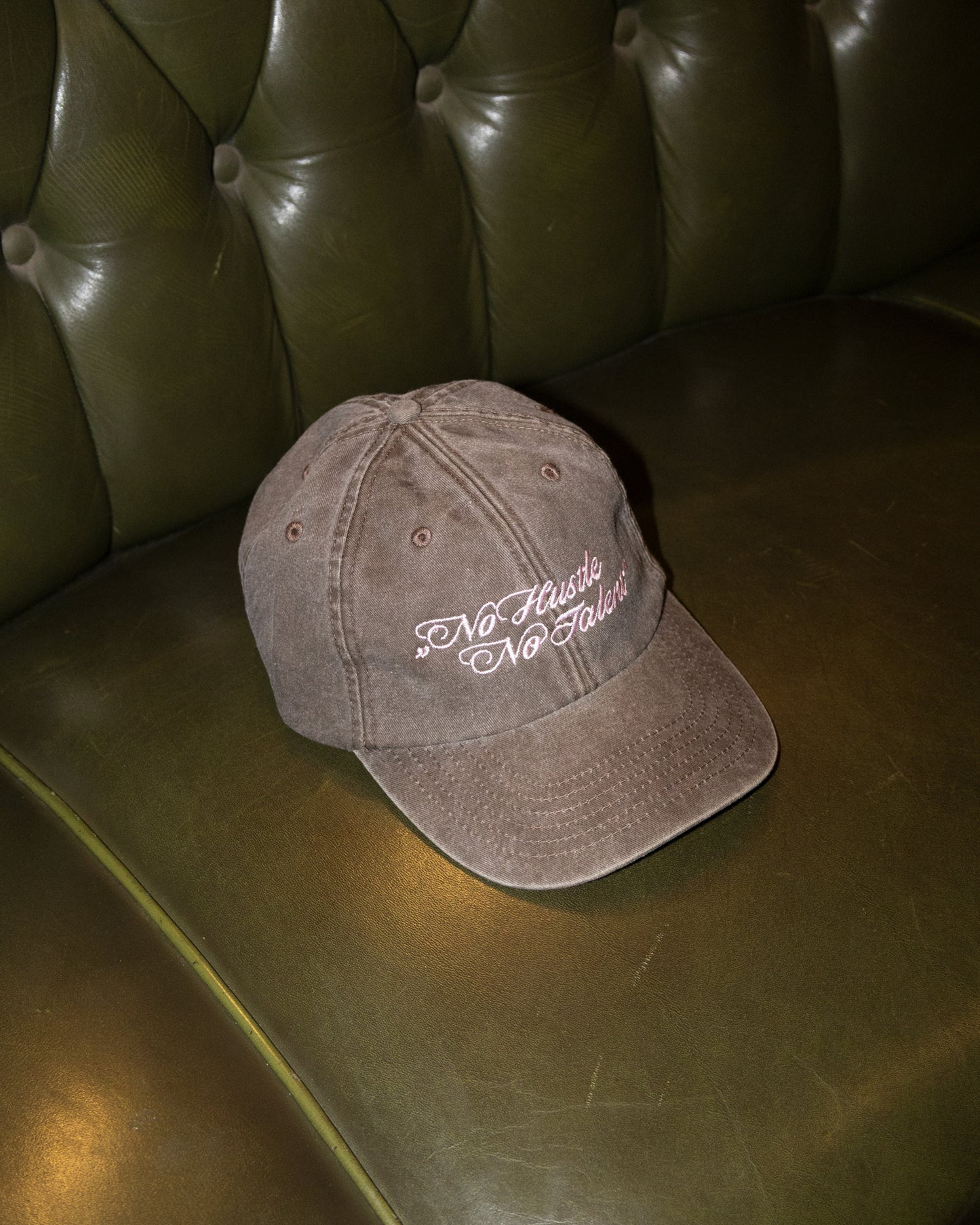 No Talent Studio "No Hustle No Talent Cap Brown"