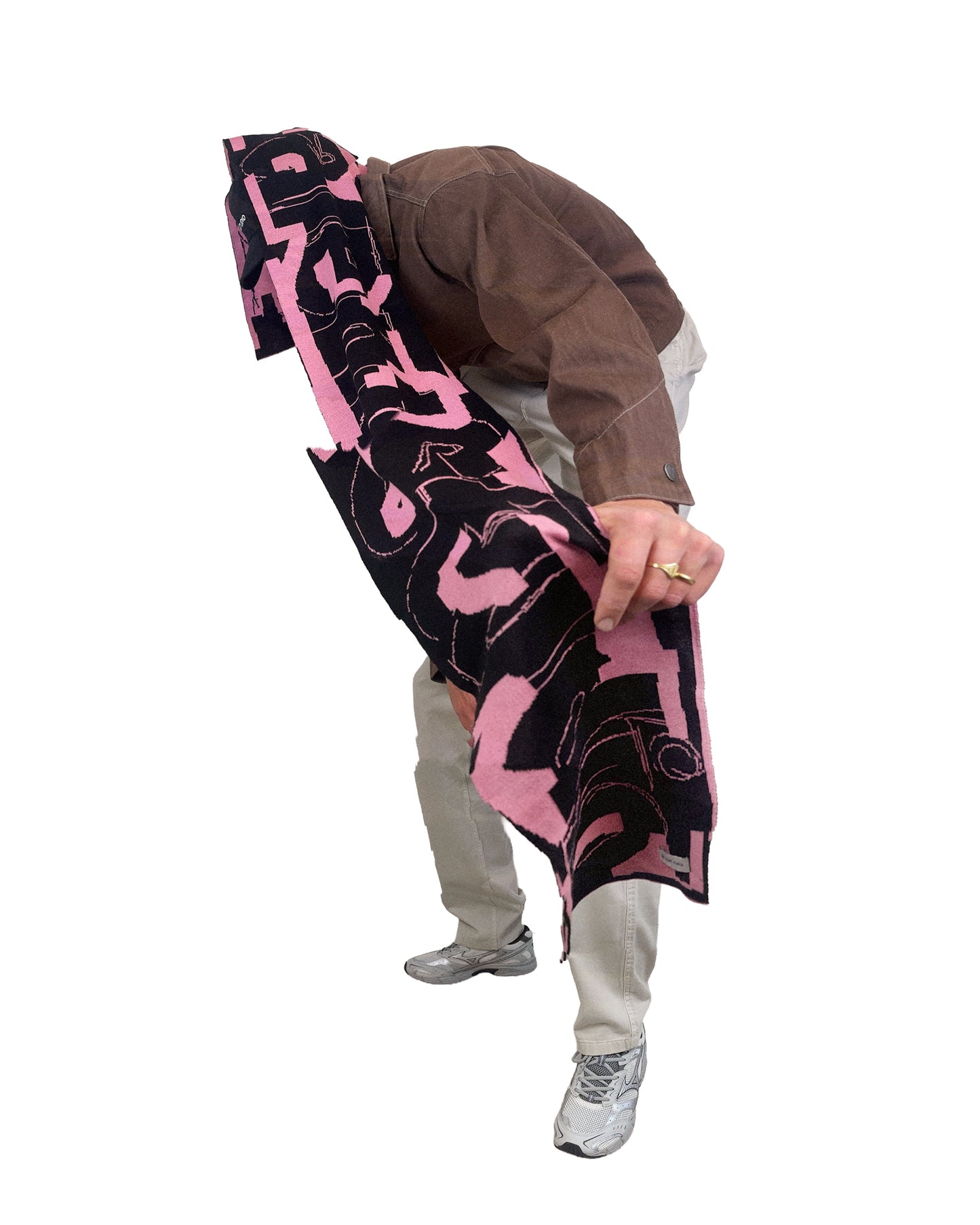 No Talent Studio "Studio Scarf FW25 Rose/Black"