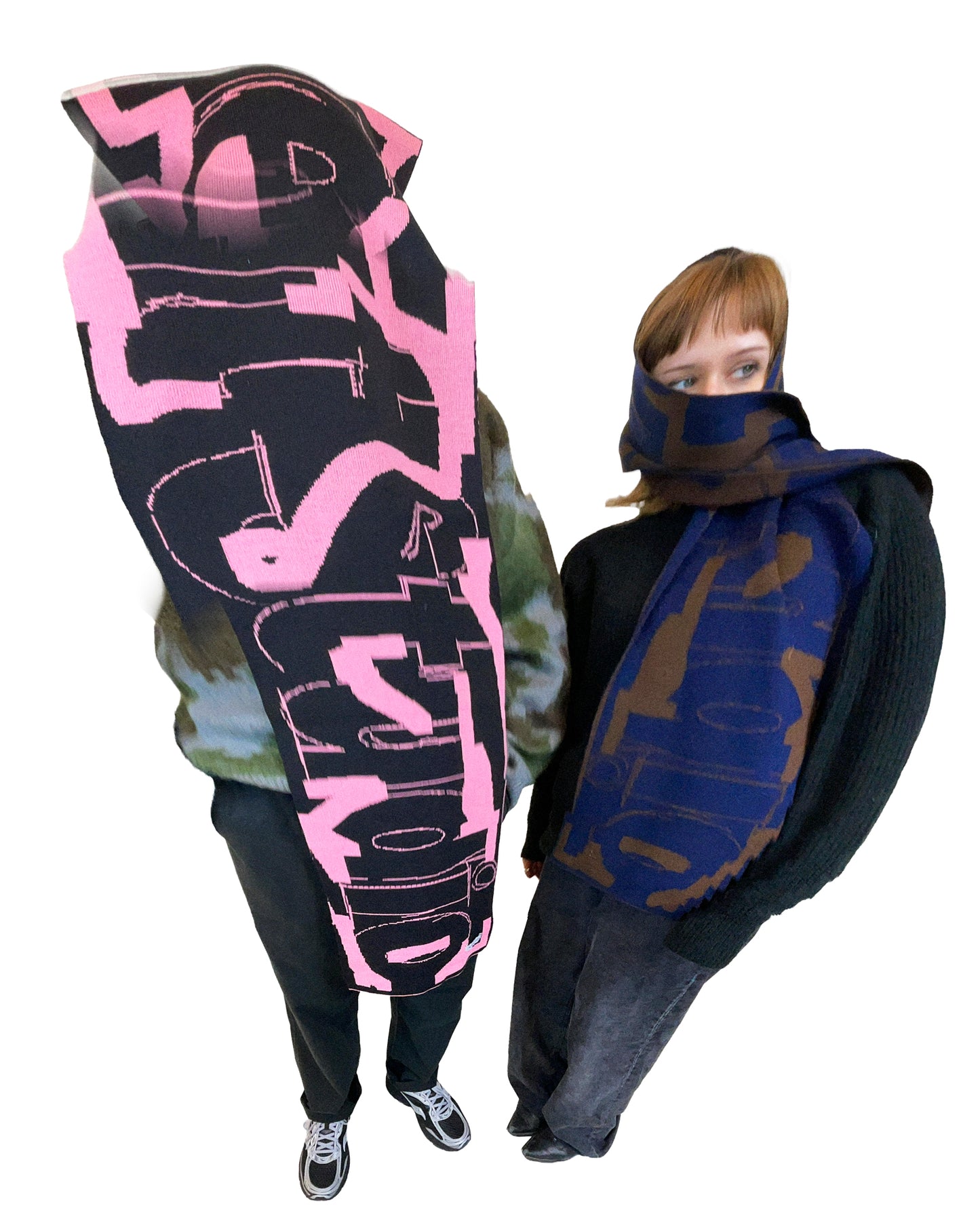 No Talent Studio "Studio Scarf FW25 Rose/Black"